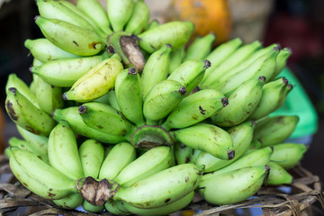 Bunches of bananas on a local market of Bali, Indonesia 