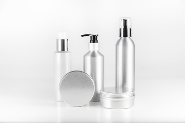 Aluminium cosmetic dispenser bottles and cartridges