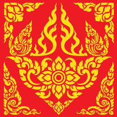 thai style background. vector illustration