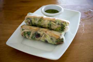 tofu Rice Paper Rolls