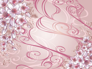 和柄背景素材レトロポップ日本シンプルフラット Wall Mural Risings