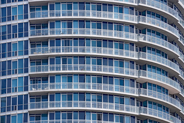 Fototapeta premium balconies of modern high rise apartment building