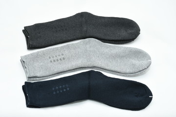 three pairs of men's socks