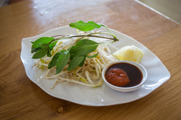 Bean Sprouts, lemon, coriander