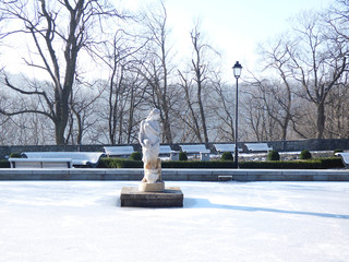 Rzezba,posag w zimie.