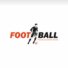 silhouette of a football player logo