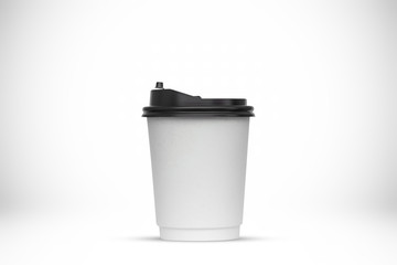 Paper coffee glass  on white background.