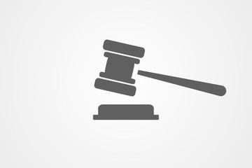 law Icon in trendy flat style isolated on grey background