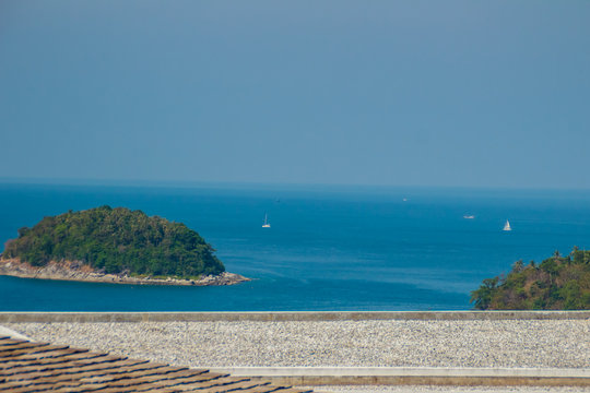 Beautiful view of Koh Pu (Crab Island). A small island peaceful island nearby Kata beach, Phuket, Thailand.