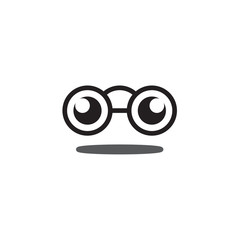 Eye glasses minimal style Icon vector Eps10