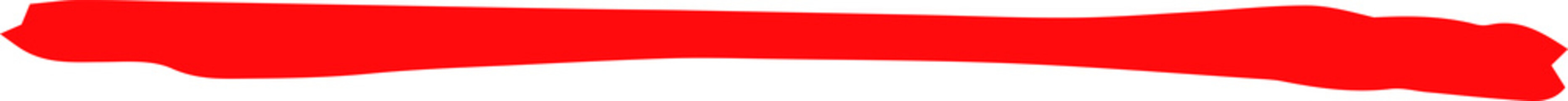 Red analog line drawn by handwriting