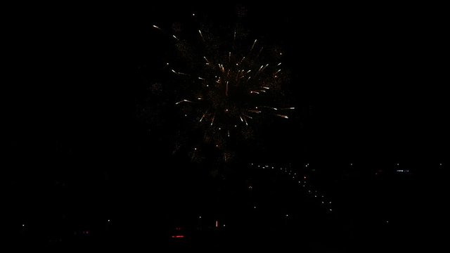 beautiful fireworks in the night
