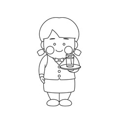 女性キャラクターウェイトレス