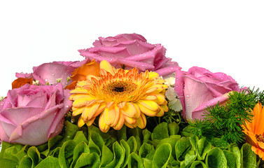 Bouquet of flowers, nature background.