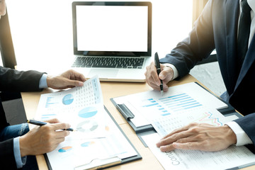 young business team in a small meeting