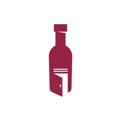 Wine bottle vector icon