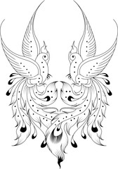 Tattoo bird thai
