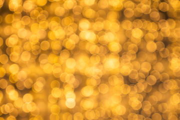 Abstract gold light bokeh background