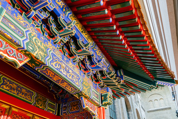 Asian style arch building inside a museum