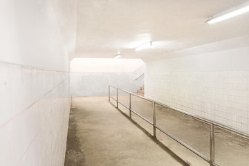 Visual atmosphere, tunnel, underground passage With a separate stairway to the ground