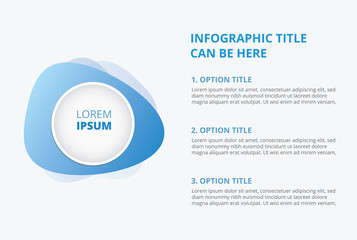 infographics with banner circle modern with text description on the right side - vector