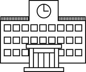 Japanese public school building outline