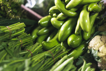 Fresh vegetable in local market.