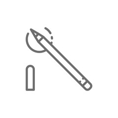 Obraz premium Eyeliner, cosmetic makeup pencil line icon.