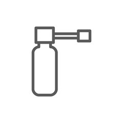 Medicinal throat spray line icon.