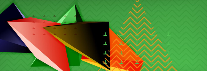 3d triangular vector minimal abstract background design