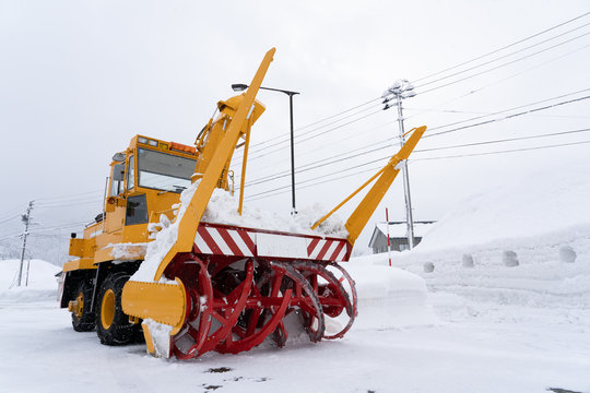 海外輸入】 FSA1897○新潟 高田の雪 袋付8枚 ロータリー 除雪風景 