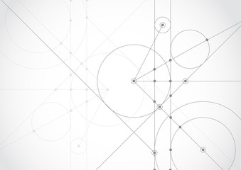 Abstract geometric connecting dots and lines. Connection science and Digital technology background. Molecular structure and communication. Vector illustration