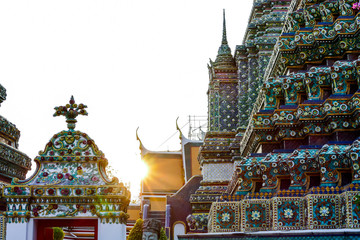 Beautiful photo of Wat Pho Temple, Bangkok City taken in thailand