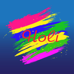 Happy Holi colorful abstract elements for design. Vector