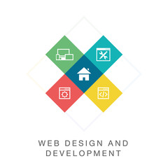 WEB DESIGN AND DEVELOPMENT ICON SET