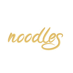 Fototapeta na wymiar Noodles lettering logo design. Vector illustration.