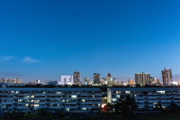 Landscape Bangkok city in the night