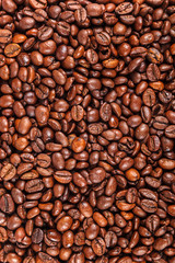 Fototapeta premium Ziarna palonej kawy jako tło