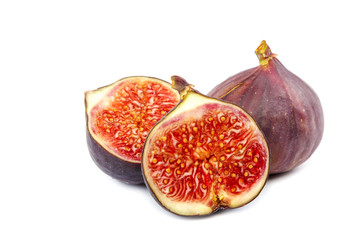 Fresh fig fruits isolated on white background