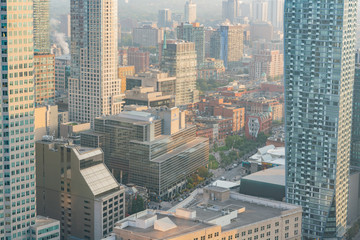 Fototapeta premium Aerial morning view of the Toronto downtown