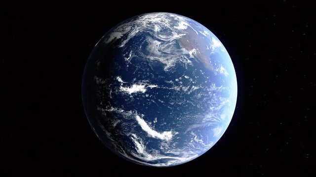 Realistic 3d animated earth showing the borders of the country Guyana and the capital Georgetown in 4K resolution