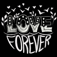 Hand drawn illustration Lettering love frase 3