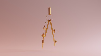 Gold Architects Compass Drawing Tool 