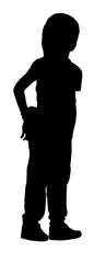 Stock Silhouette of little boy