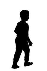 Stock Silhouette of little boy