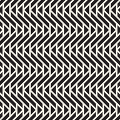 Vector seamless pattern. Modern abstract texture. Repeating geometric braided lines from rectangular and triangle tiles.