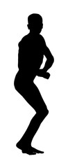 Silhouette of a bodybuilder