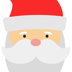 Greeting card with Santa Claus big head face