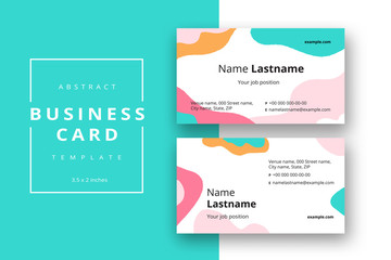 Trendy minimal abstract business card template. Modern corporate stationery id layout with geometric pattern. Vector fashion background design with information sample name text.
