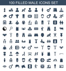 100 male icons